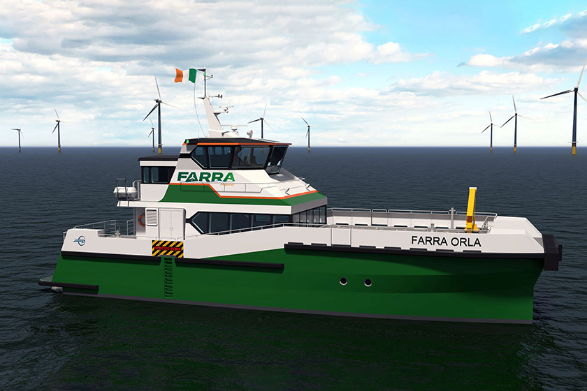 Ireland’s First Catamaran Wind Farm Service Craft Under Construction