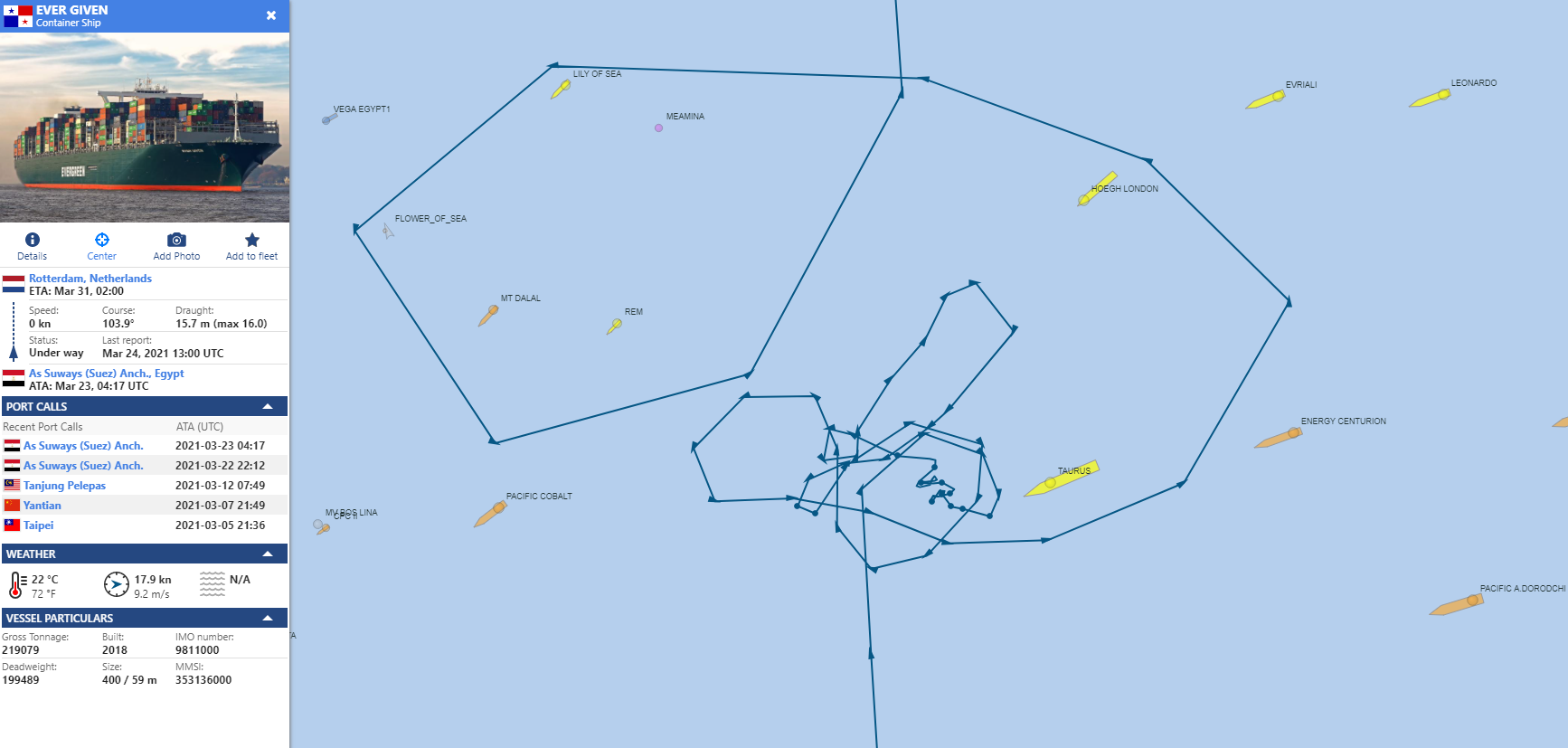 Finder vessel Ship Tracking