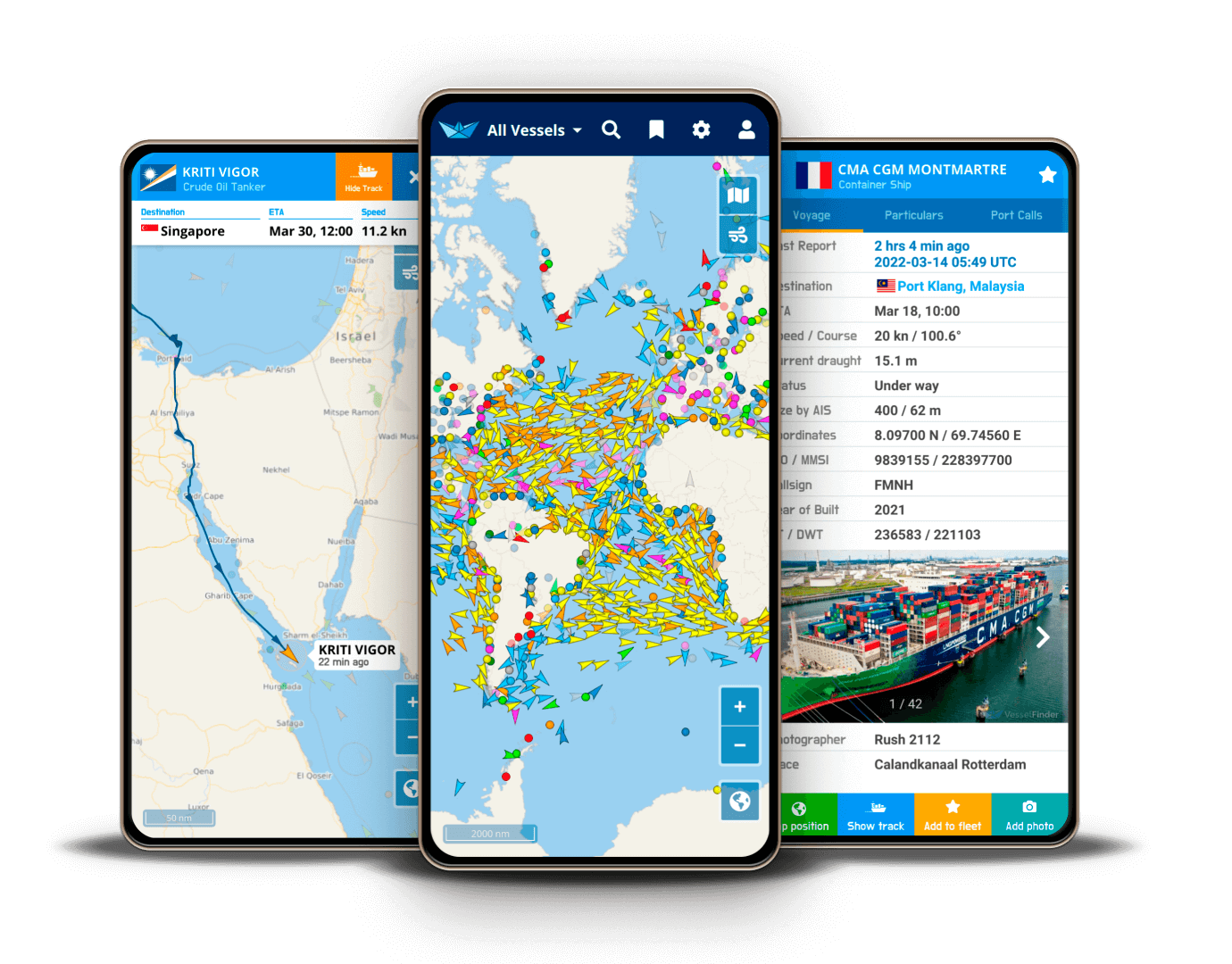 Download the VesselFinder Mobile App on the iOS App Store or Google Play Store